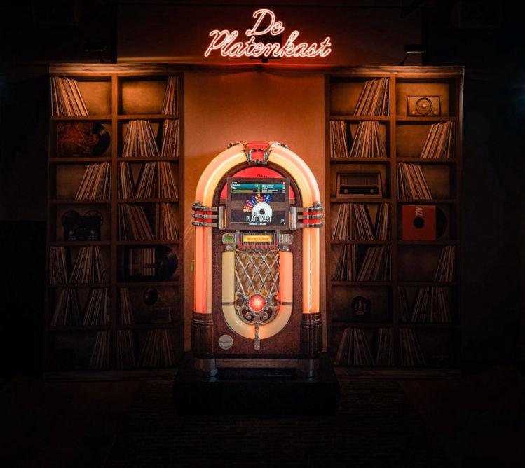 Jukebox setup bij De Platenkast voor een evenement