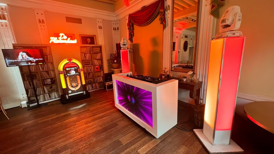 jukebox bruiloft tijdens diner